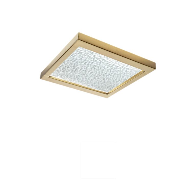 Atlas Lighting & Home For-Square Satin Brass LED Flush Mount