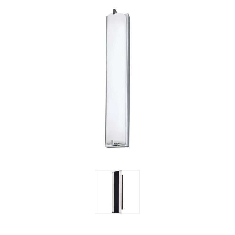Atlas Lighting & Home Alto 18-Inch Chrome LED Wall Sconce with Matte Opal Glass