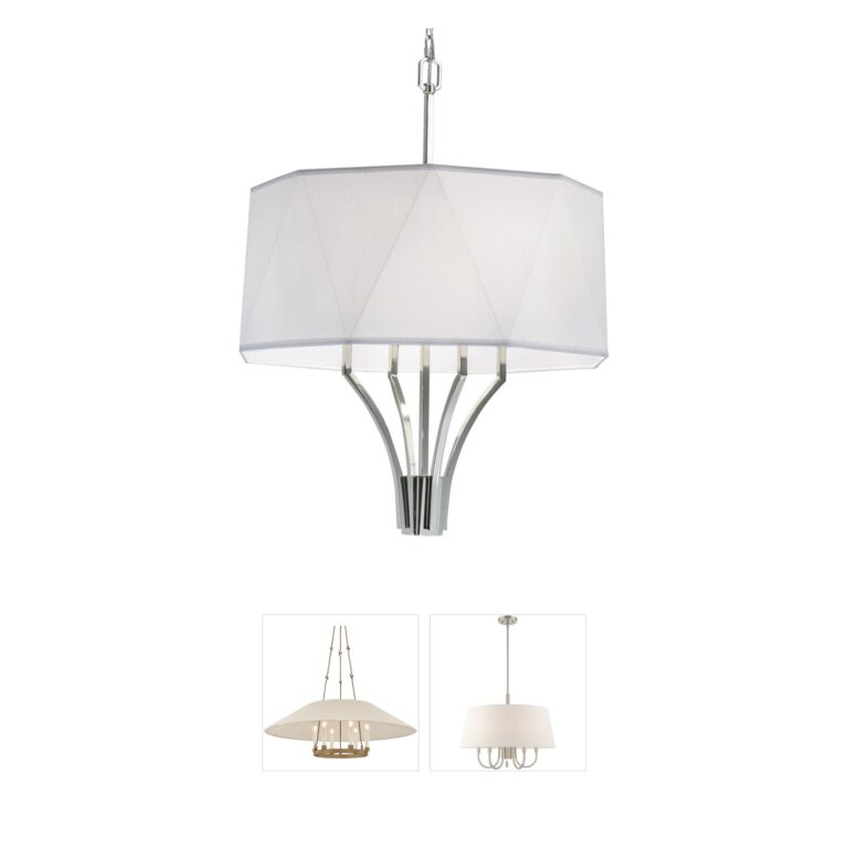Atlas Lighting & Home Diamond Polished Nickel Drum Chandelier