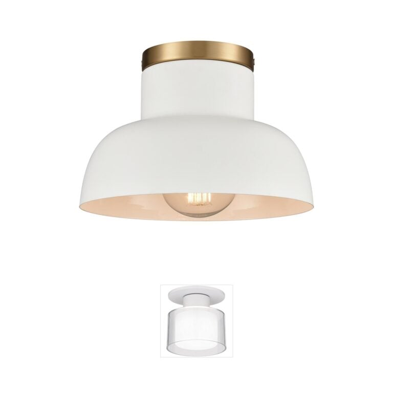Atlas Lighting & Home Lewellen 1-Light Dome Semi-Flush Mount