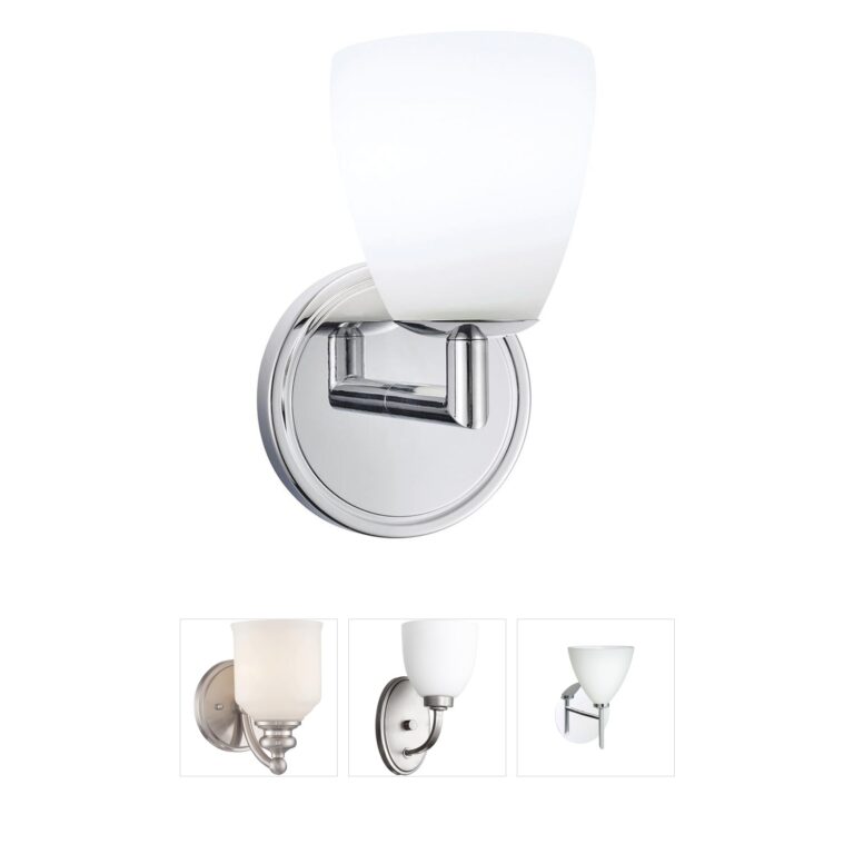 Atlas Lighting & Home Chancellor Chrome LED Sconce with Opal Glass