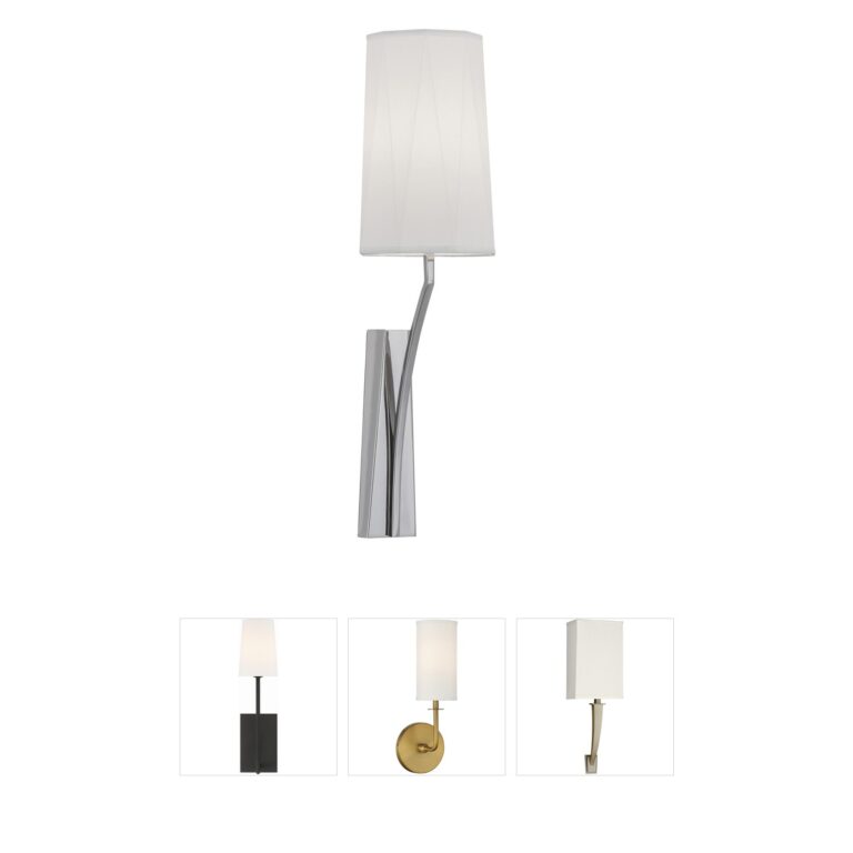 Atlas Lighting & Home Diamond Polished Nickel Steel Wall Sconce