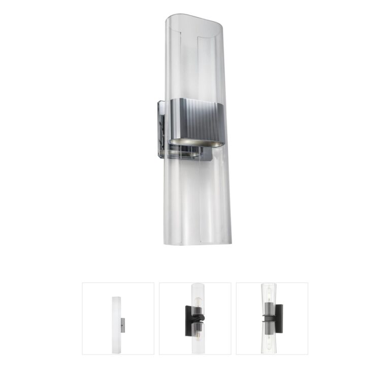 Atlas Lighting & Home Gem 17-Inch Chrome and Acrylic LED Wall Sconce