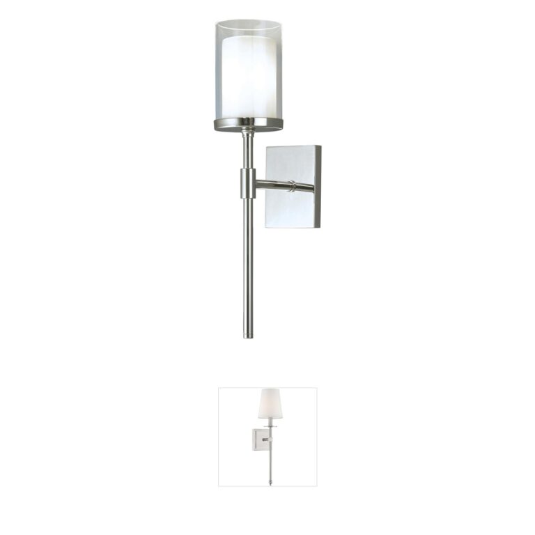 Atlas Lighting & Home Kimberly 16.75" Brushed Chrome Wall Sconce