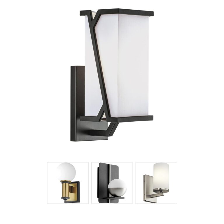 Atlas Lighting & Home Moiselle Matte Black Steel Wall Sconce