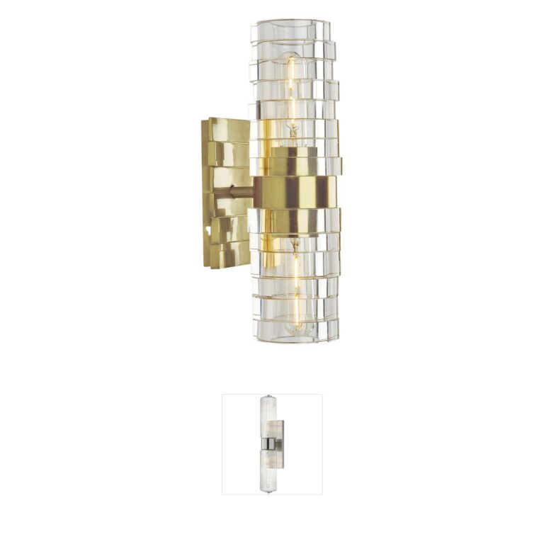 Atlas Lighting & Home Murano Satin Brass Glass Wall Sconce