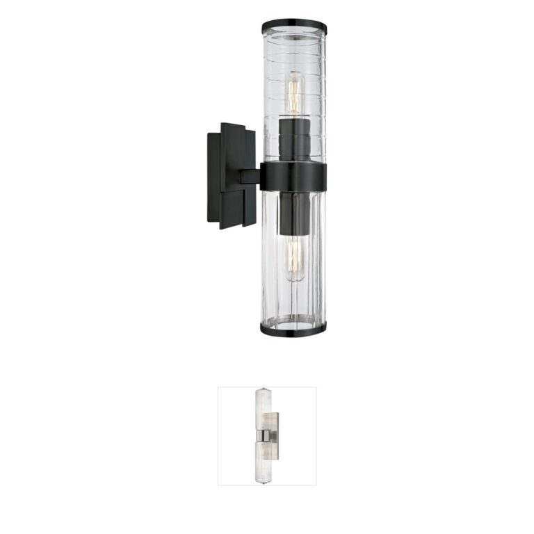 Atlas Lighting & Home Stripe Matte Black Wall Sconce