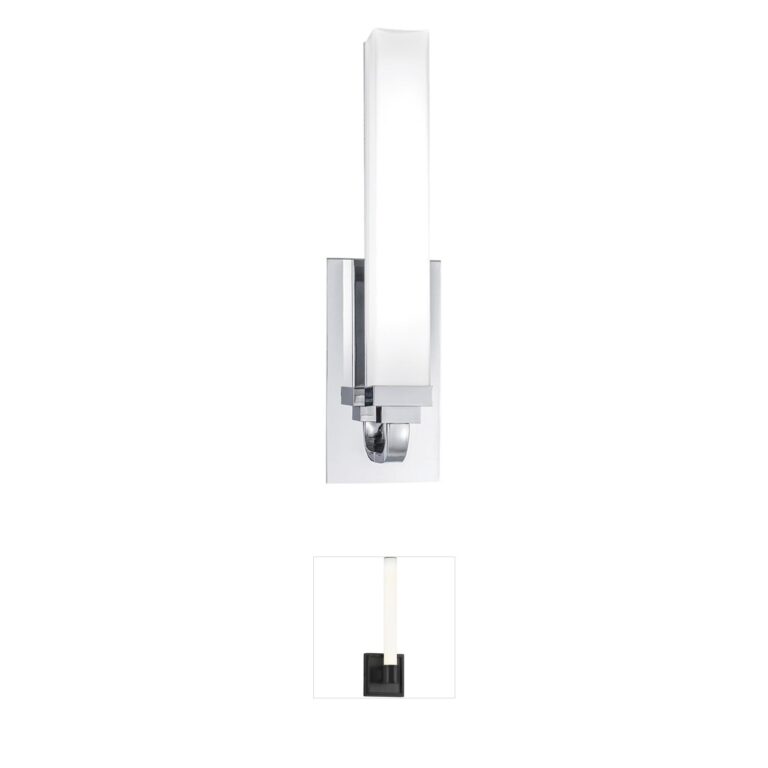 Atlas Lighting & Home Tetris Chrome Steel Integrated LED Wall Sconce