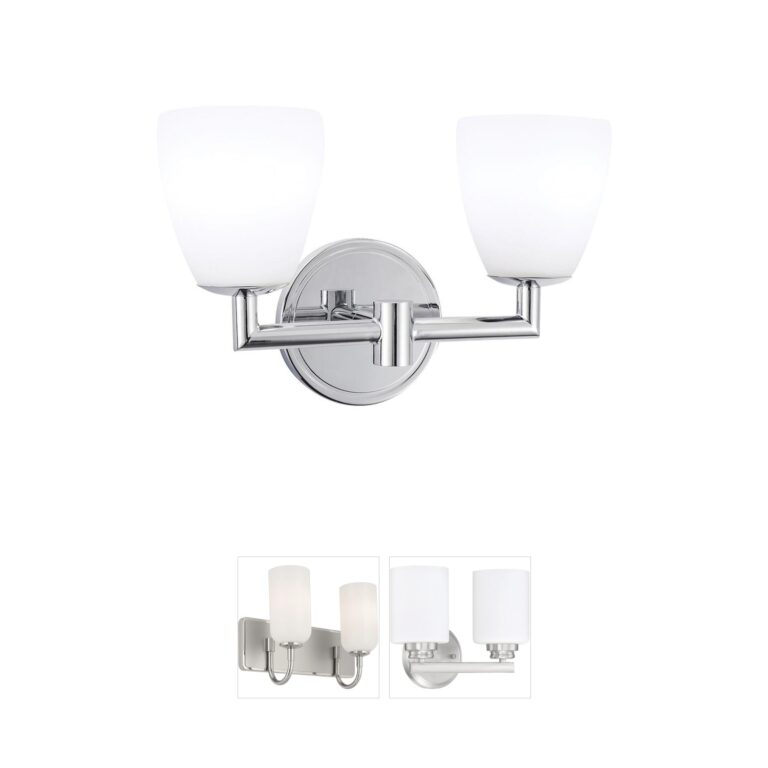 Atlas Lighting & Home Chancellor 11" Chrome and Opal Glass LED Vanity Light