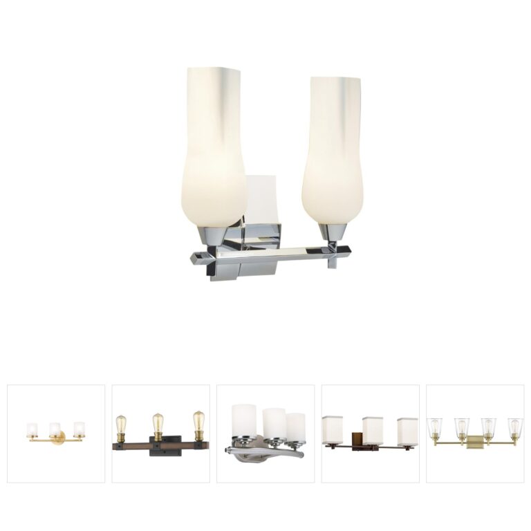 Atlas Lighting & Home Fleur Zinc & White Glass Vanity Light