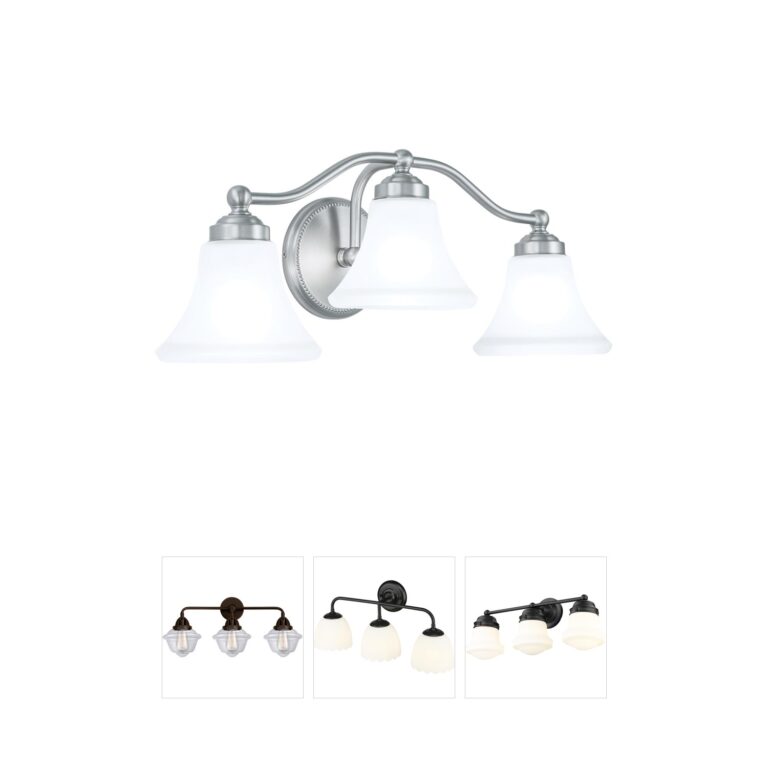 Atlas Lighting & Home Soleil 22.25" 3-Light Brushed Nickel Vanity Light
