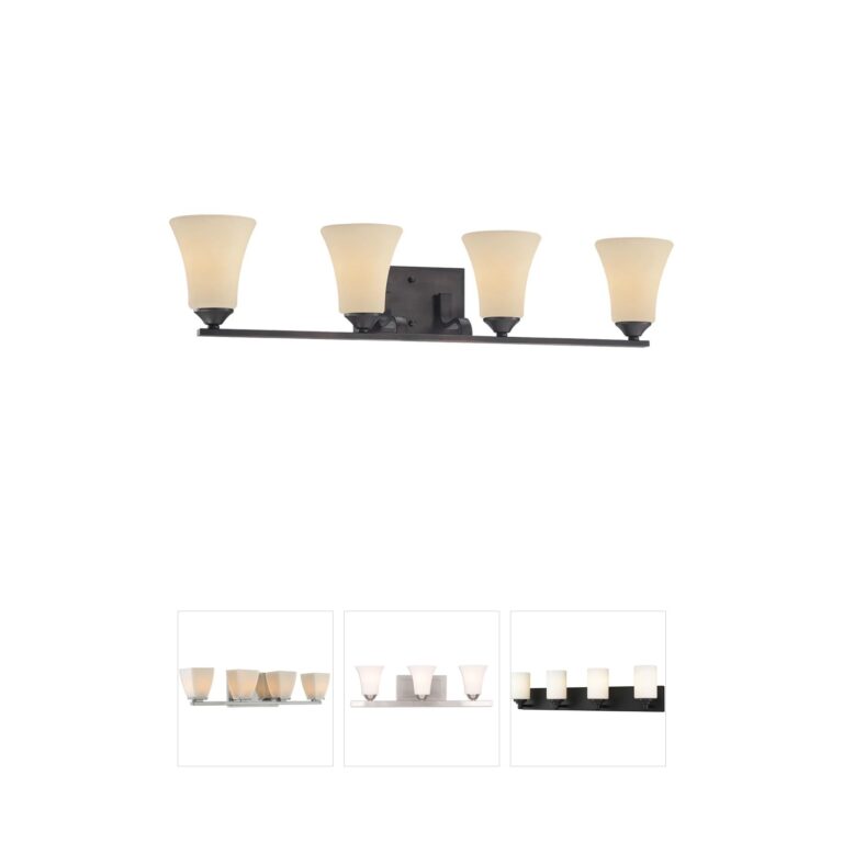 Atlas Lighting & Home Treme 32-Inch 4-Light Espresso Vanity with Champagne Glass