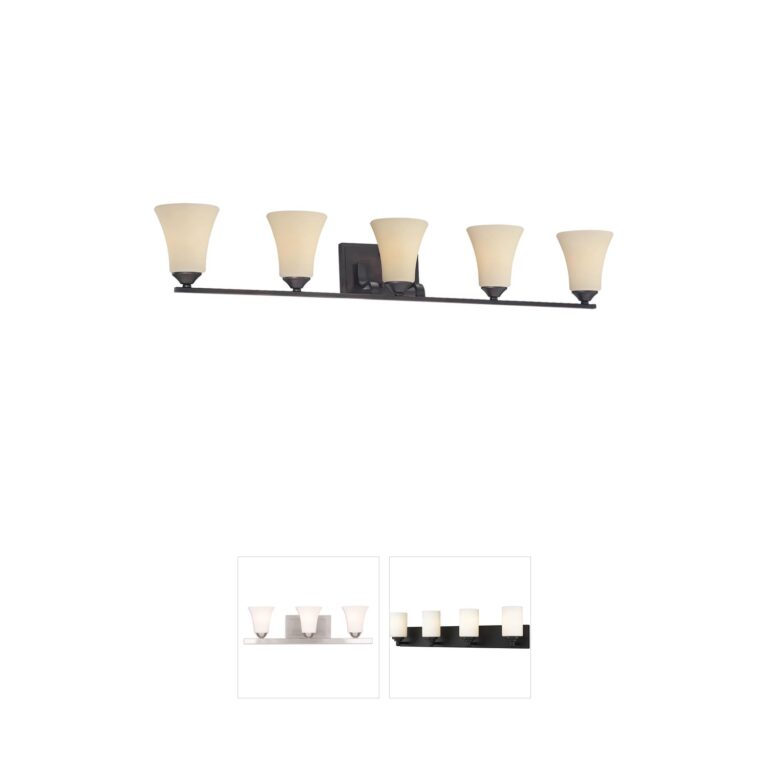 Atlas Lighting & Home Treme 5-Light Espresso Vanity with Champagne Glass