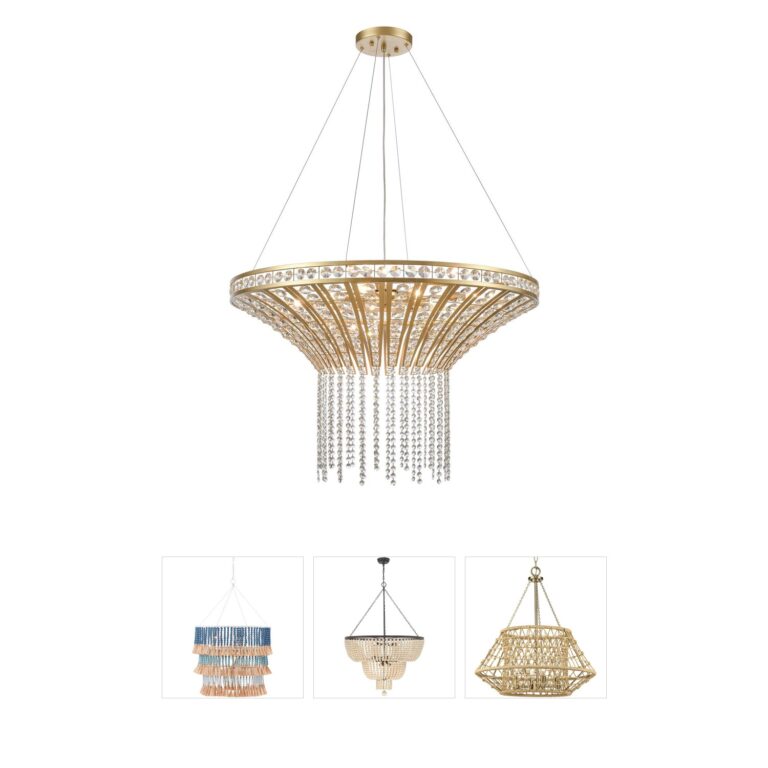 Atlas Lighting & Home Fantania 8-Light Crystal Chandelier in Champagne Gold