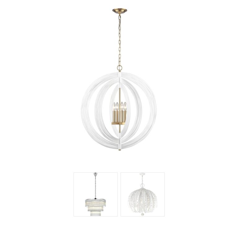 Atlas Lighting & Home Orme Iron Globe 4-Light Chandelier