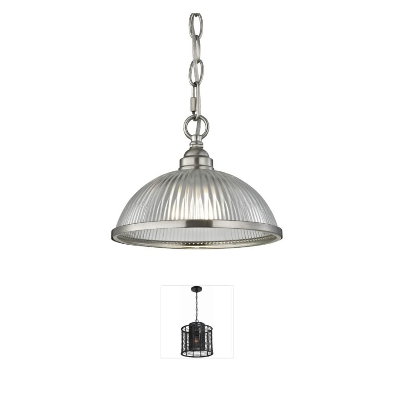 Atlas Lighting & Home Liberty Park Ribbed Glass Mini Pendant