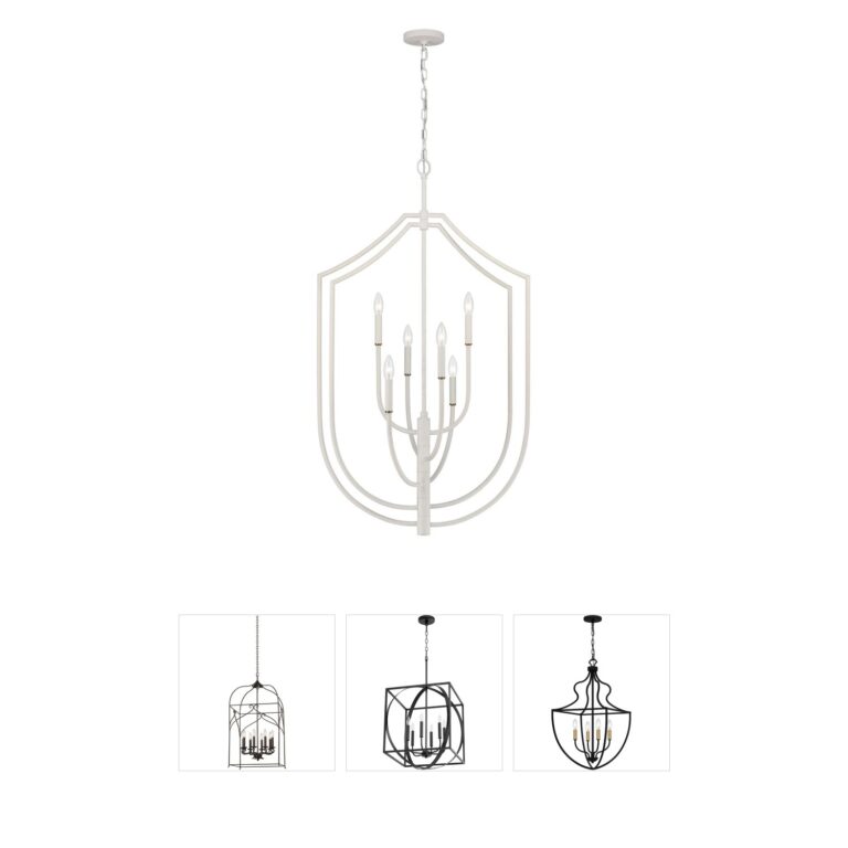 Atlas Lighting & Home Continuance White Coral Steel Pendant