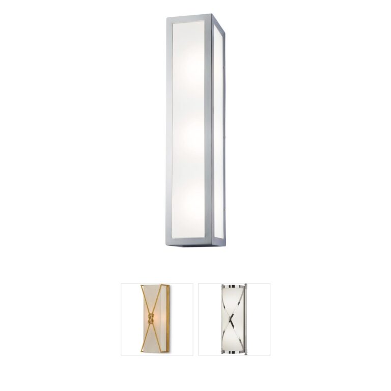 Atlas Lighting & Home Kaset 18-Inch Chrome and White Glass LED Wall Sconce
