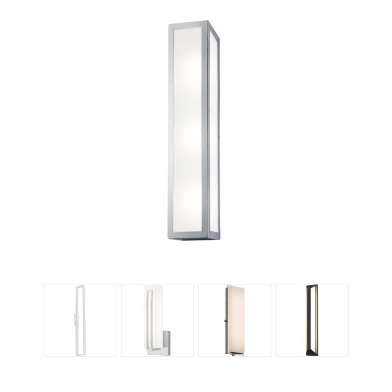 Atlas Lighting & Home Kaset 24-Inch Chrome and White Glass Integrated LED Wall Sconce