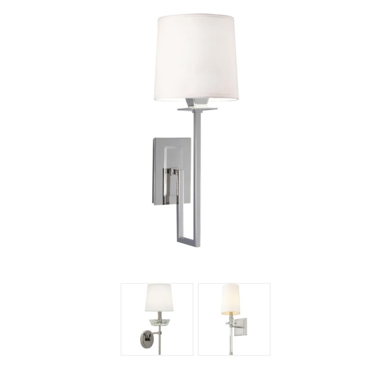 Atlas Lighting & Home Maya Polished Nickel Steel Wall Sconce