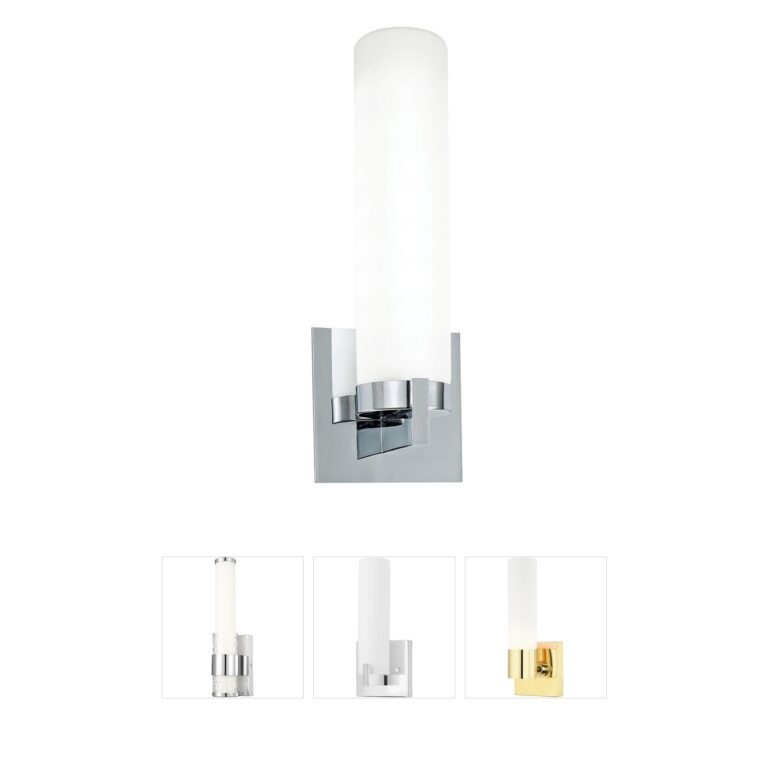 Atlas Lighting & Home Newport 13.25" Chrome Cylinder Wall Sconce
