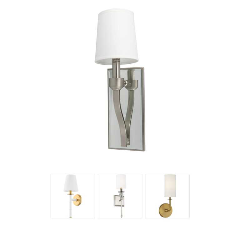 Atlas Lighting & Home Roule Mirror Steel & Fabric Wall Sconce