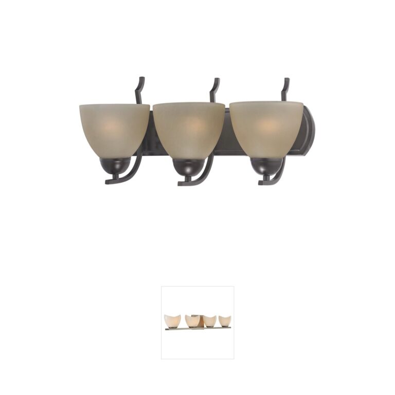 Atlas Lighting & Home Kingston 3-Light Oil Rubbed Bronze Vanity with Cafe Tint Glass