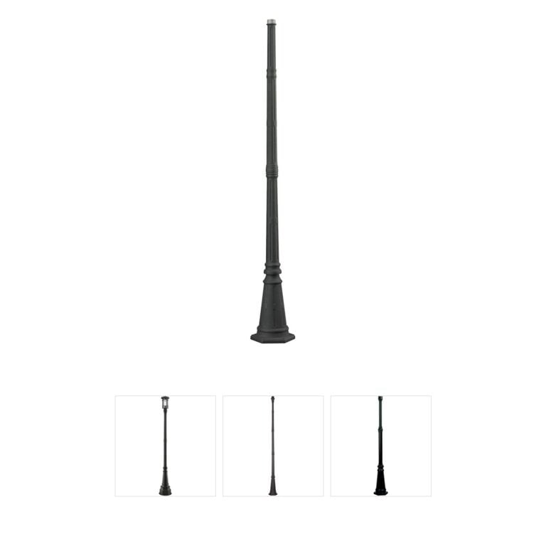 Atlas Lighting & Home Outdoor Accessories 73-Inch Charcoal Steel Post