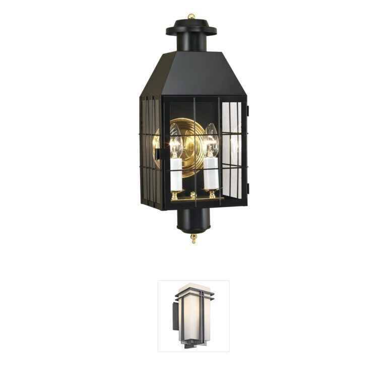 Atlas Lighting & Home American Heritage Brass Outdoor Lantern Sconce