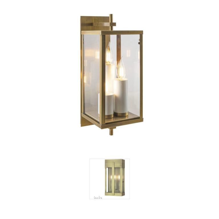 Atlas Lighting & Home Back Bay Aged Brass 3-Light Outdoor Wall Sconce