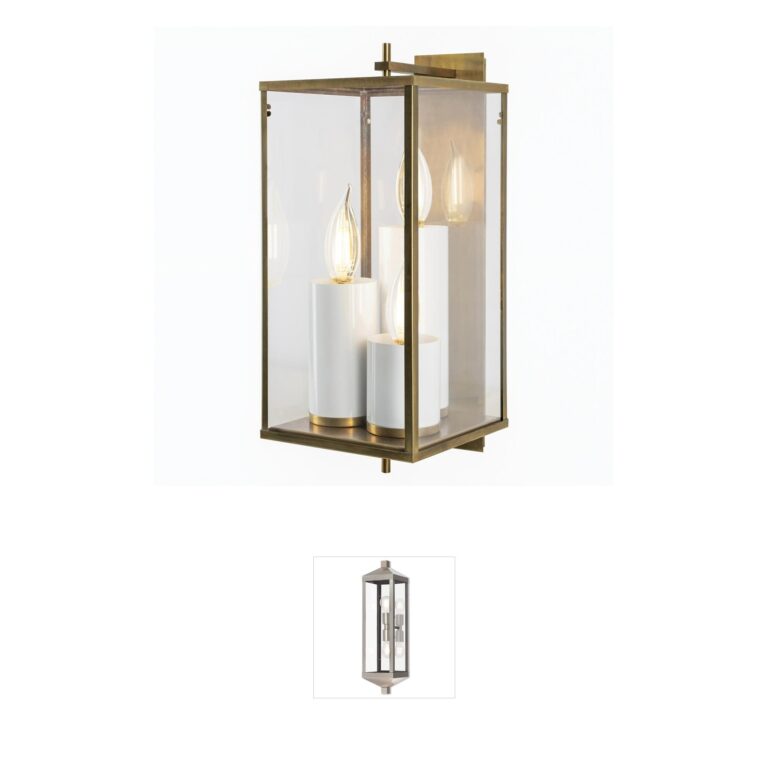 Atlas Lighting & Home Back Bay Aged Brass 3-Light Outdoor Wall Sconce