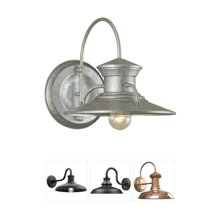 Atlas Lighting & Home Budapest Bell Galvanized Outdoor Sconce