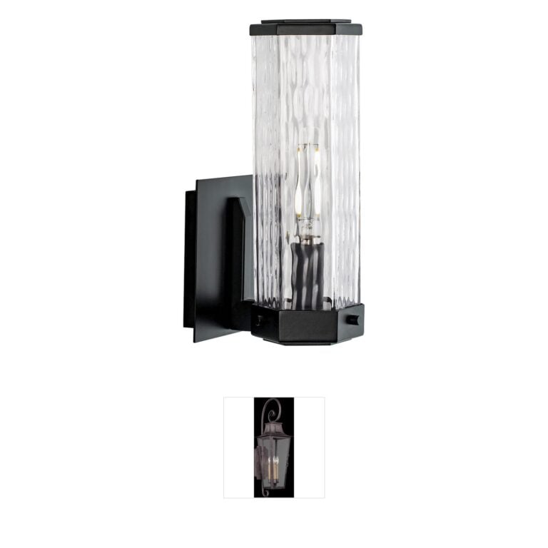 Atlas Lighting & Home Polygon Matte Black Outdoor Wall Sconce