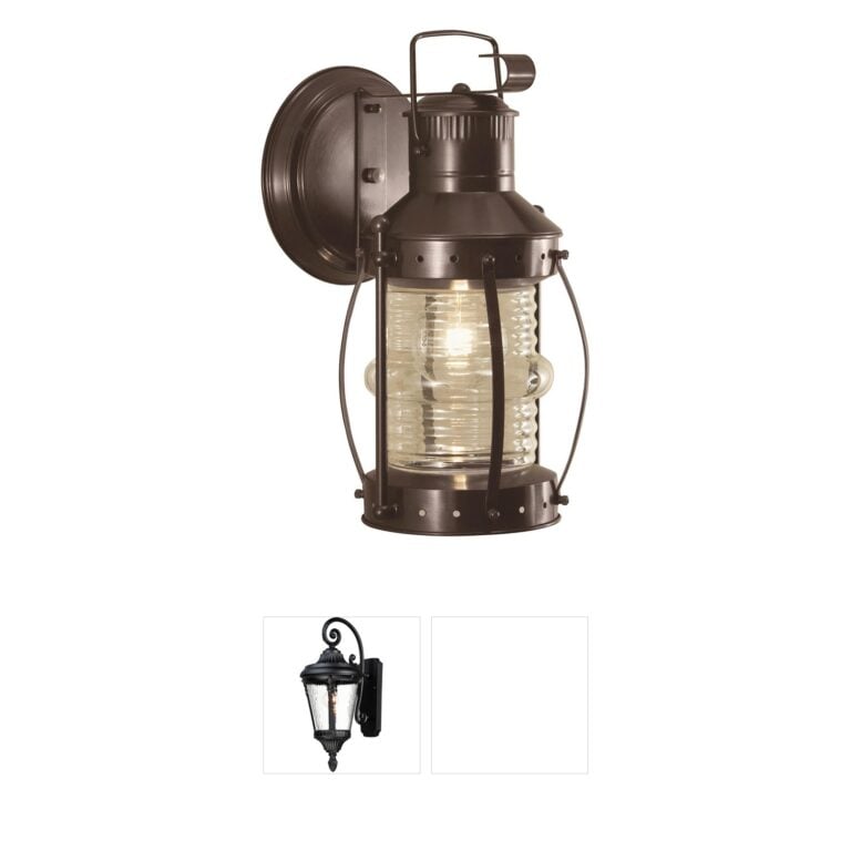 Atlas Lighting & Home Seafarer Brass Lantern Outdoor Wall Sconce