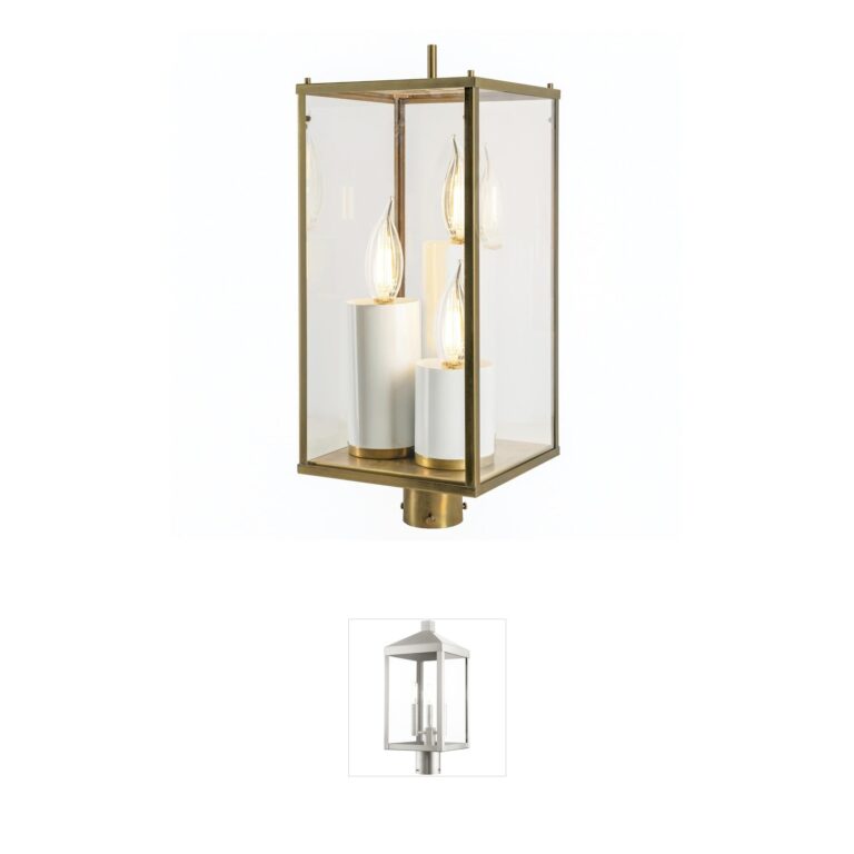 Atlas Lighting & Home Back Bay Aged Brass Outdoor Post Light