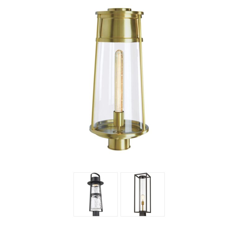 Atlas Lighting & Home Cone Solid Brass Outdoor Post Light