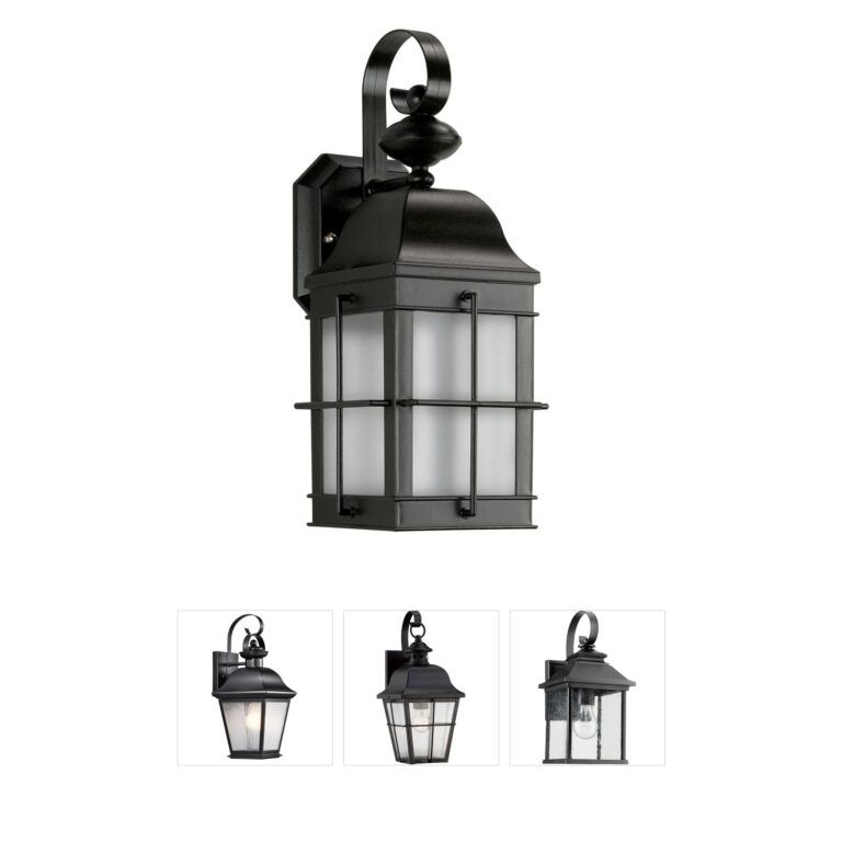 Atlas Lighting & Home Bibury Black Metal Outdoor Wall Sconce