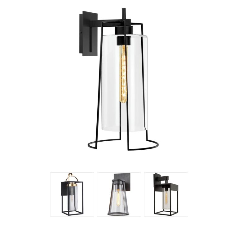 Atlas Lighting & Home Cere Matte Black Stainless Steel Outdoor Wall Sconce