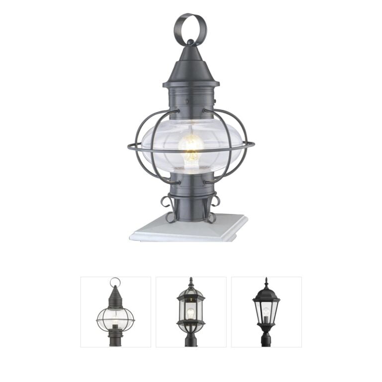 Atlas Lighting & Home Classic Onion Solid Brass Outdoor Post Light in Gunmetal