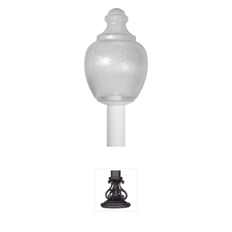 Atlas Lighting & Home Etch Metal and Polycarbonate Outdoor Post Light