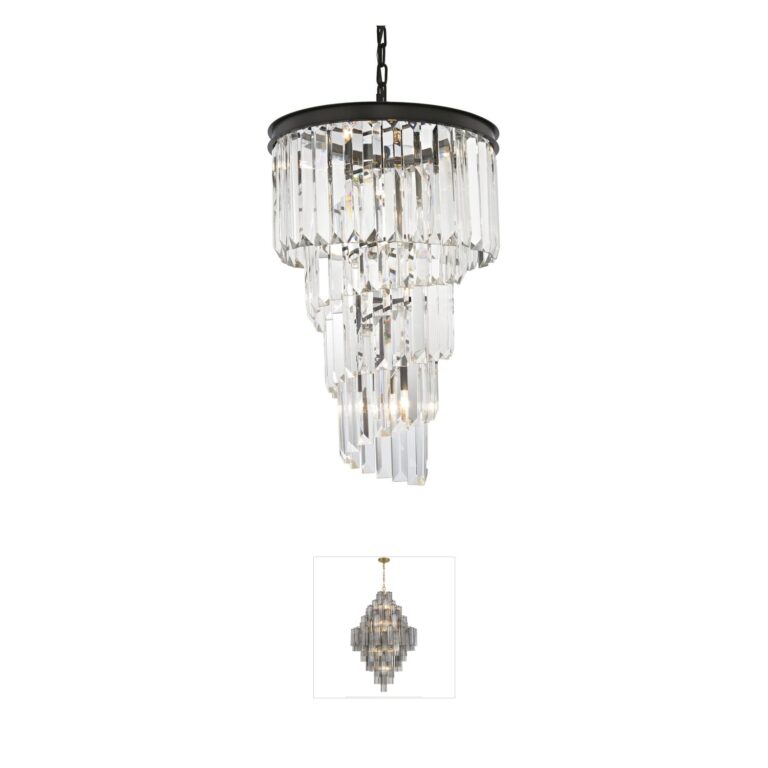 Atlas Lighting & Home Palacial 6-Light Oil Rubbed Bronze and K9 Crystal Chandelier