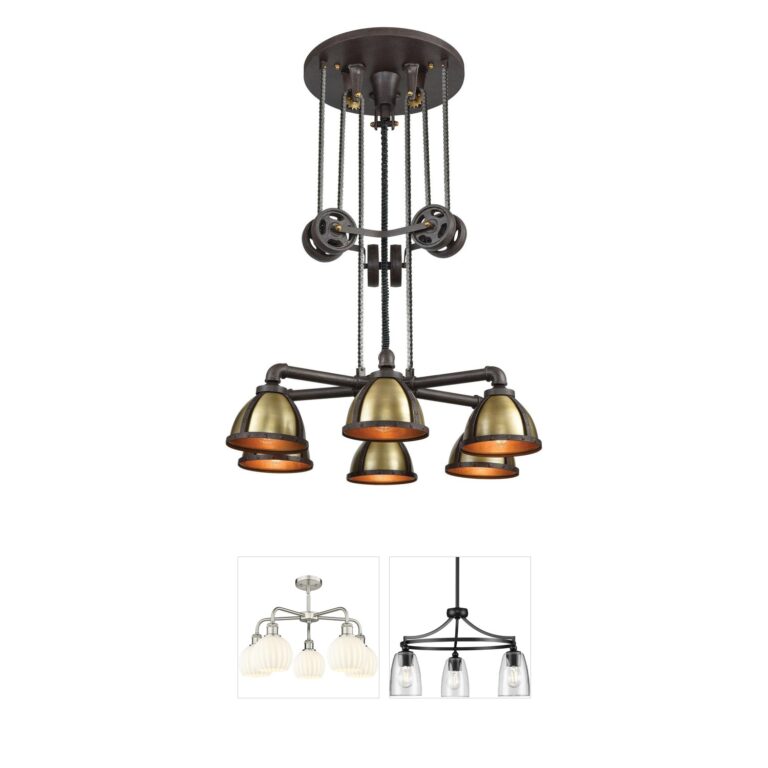 Atlas Lighting & Home Torque Vintage Bronze Metal Chandelier