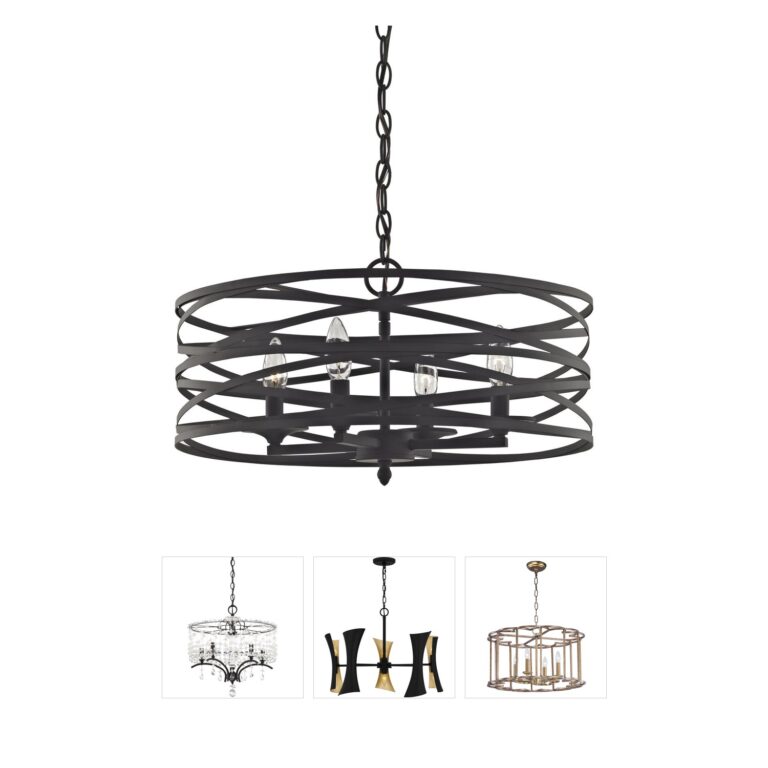 Atlas Lighting & Home Vorticy 4-Light Oil Rubbed Bronze Metal Chandelier