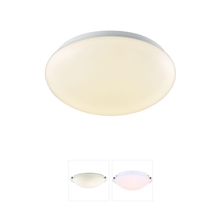Atlas Lighting & Home Kalona White Integrated LED Flush Mount