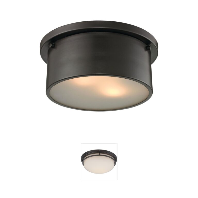 Atlas Lighting & Home Simpson 10-Inch Oil Rubbed Bronze Flush Mount