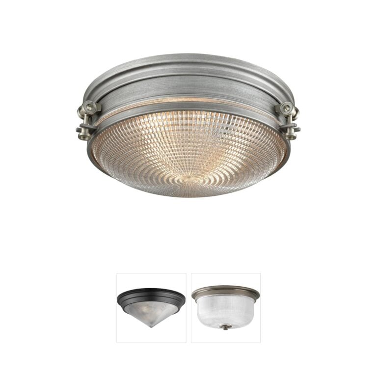 Atlas Lighting & Home Sylvester Clear Glass Flush Mount