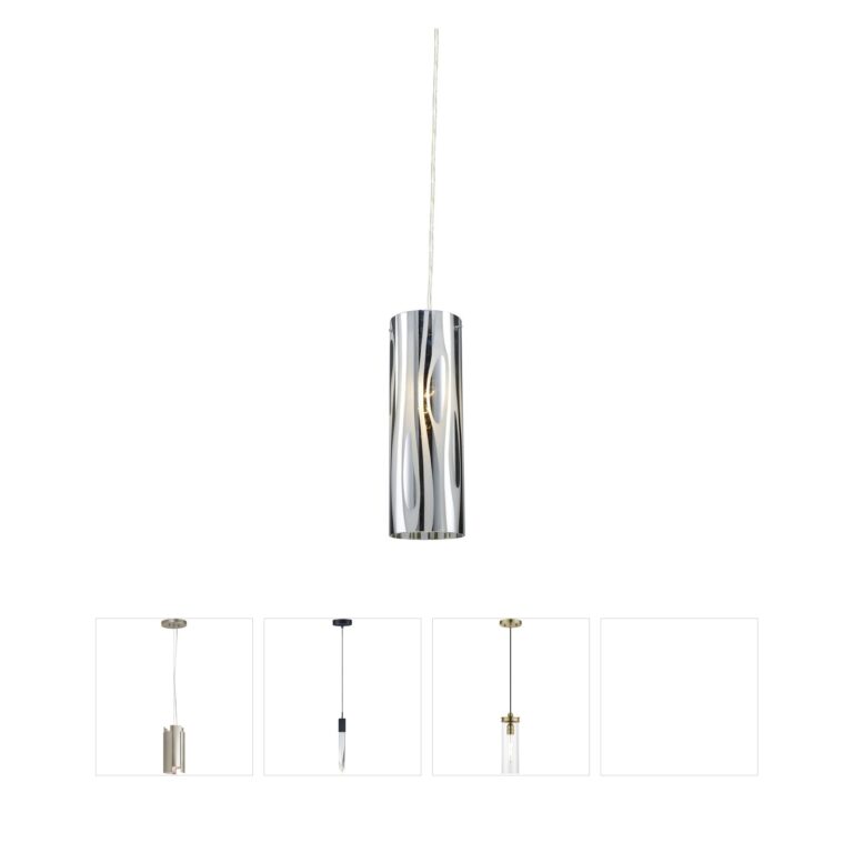 Atlas Lighting & Home Chromia Chrome Swirl Metal Mini Pendant