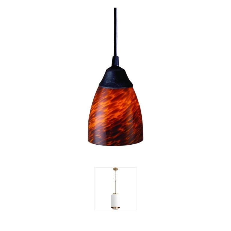 Atlas Lighting & Home Classico Espresso Glass Mini Pendant