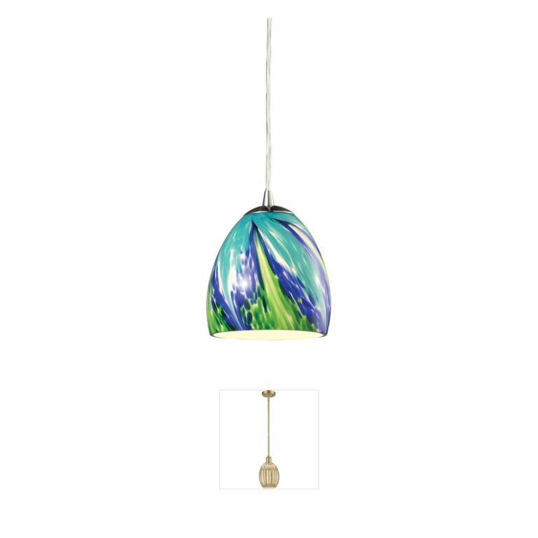 Atlas Lighting & Home Colorwave Art Glass Mini Pendant