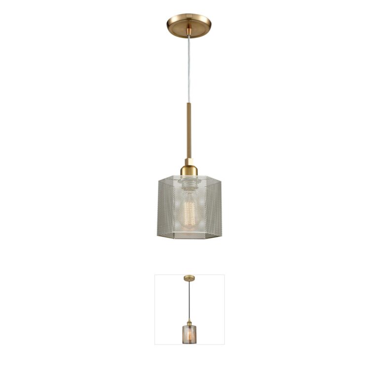 Atlas Lighting & Home Compartir Perforated Metal Mini Pendant